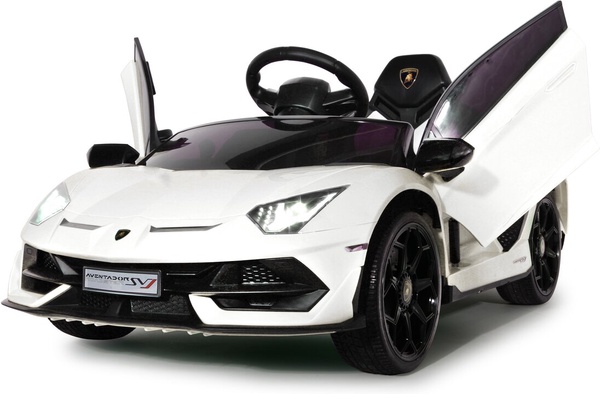 Coche Electrico Lamborghini Aventador SVJ Blanco 12V 2,4GHz